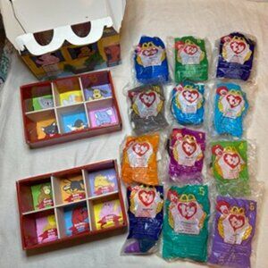 Rare Set McDonald’s Ty Beanie Babies in Original Milk Crate Complete + Bonus